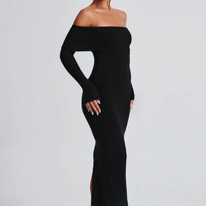 Beverley Pletena Maxi Haljina - Crna