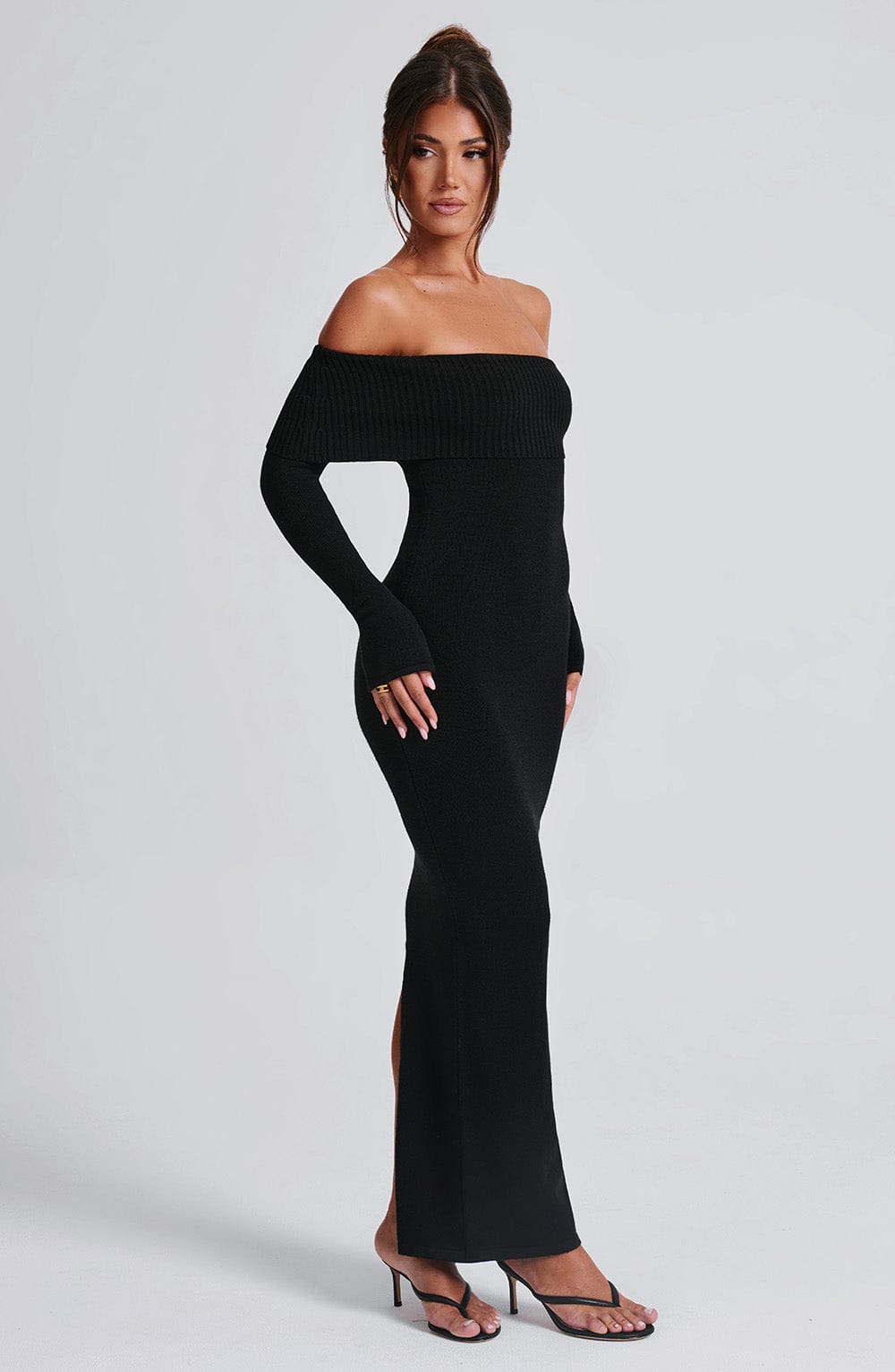 Beverley Pletena Maxi Haljina - Crna
