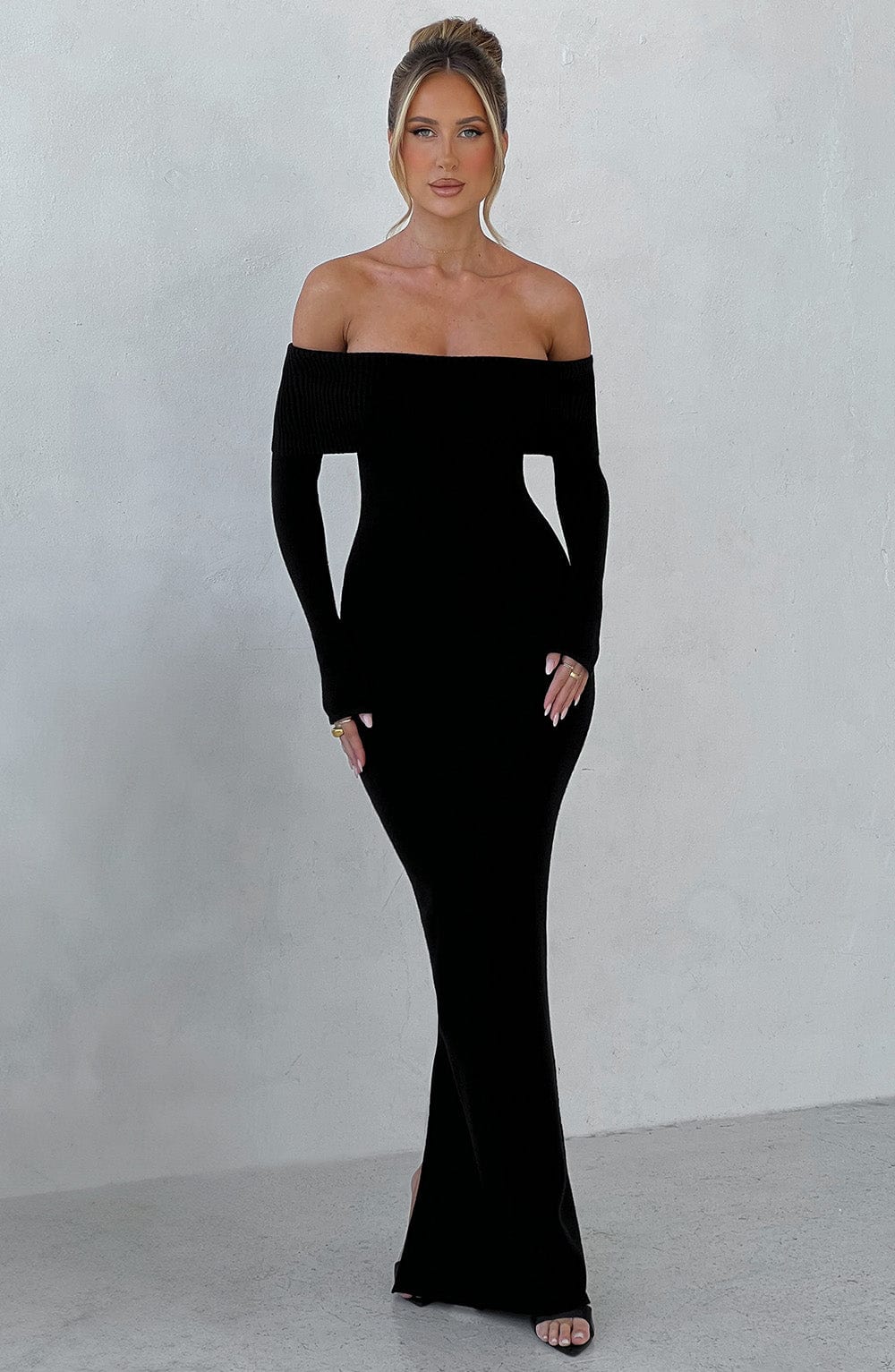 Beverley Pletena Maxi Haljina - Crna
