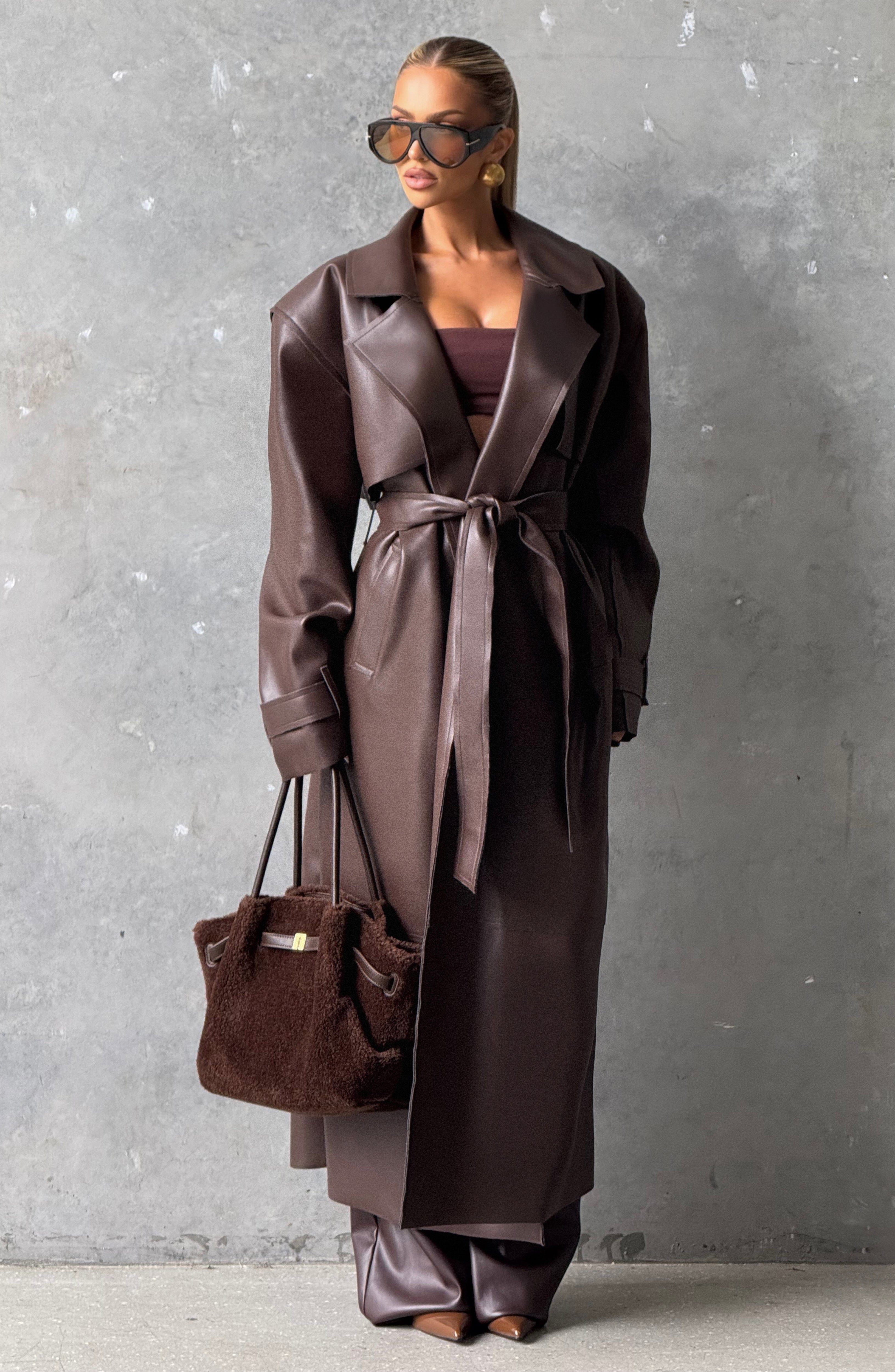Bridget Trench Coat - Šljiva Smeđa