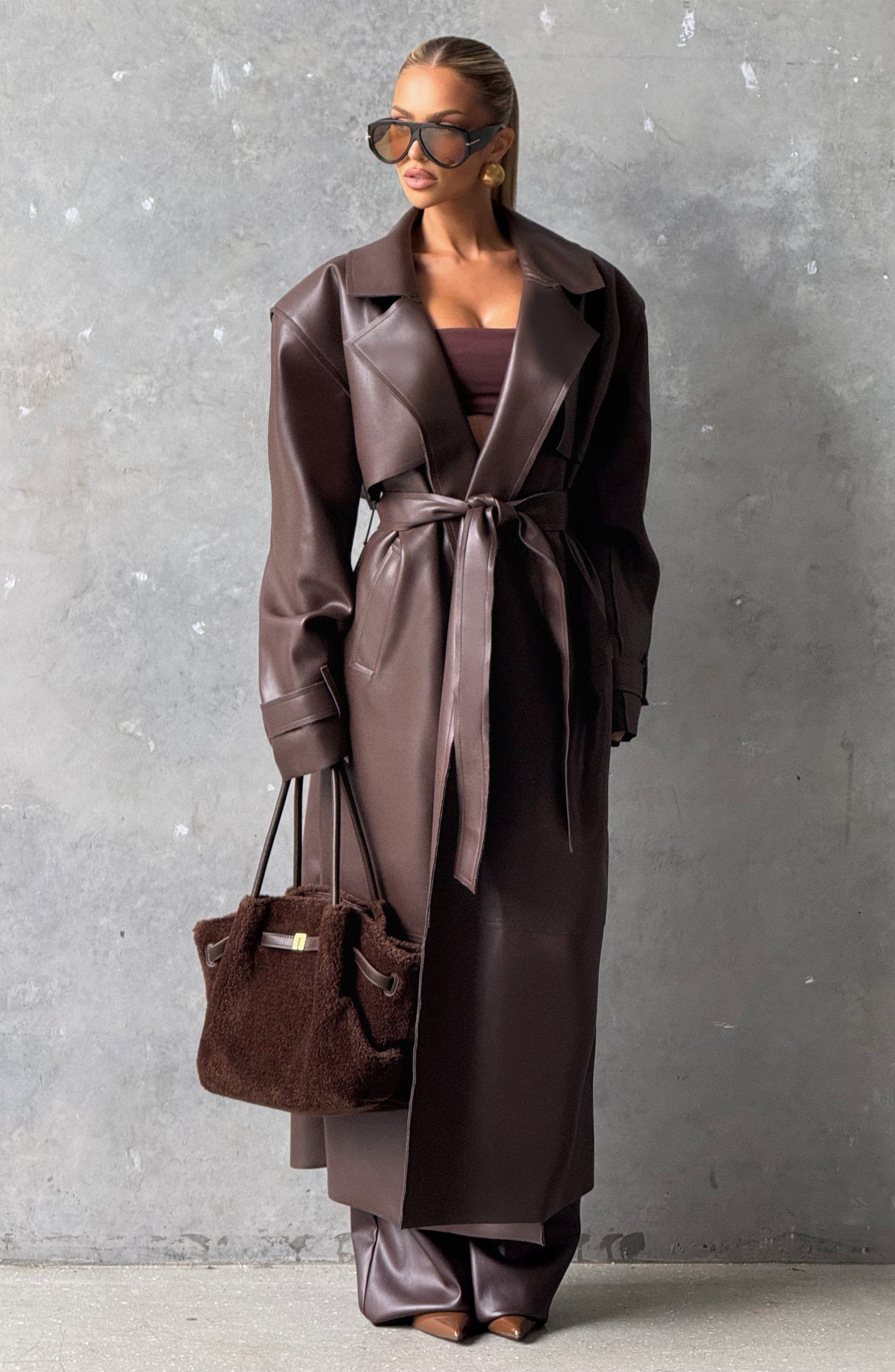 Bridget Trench Coat - Šljiva Smeđa