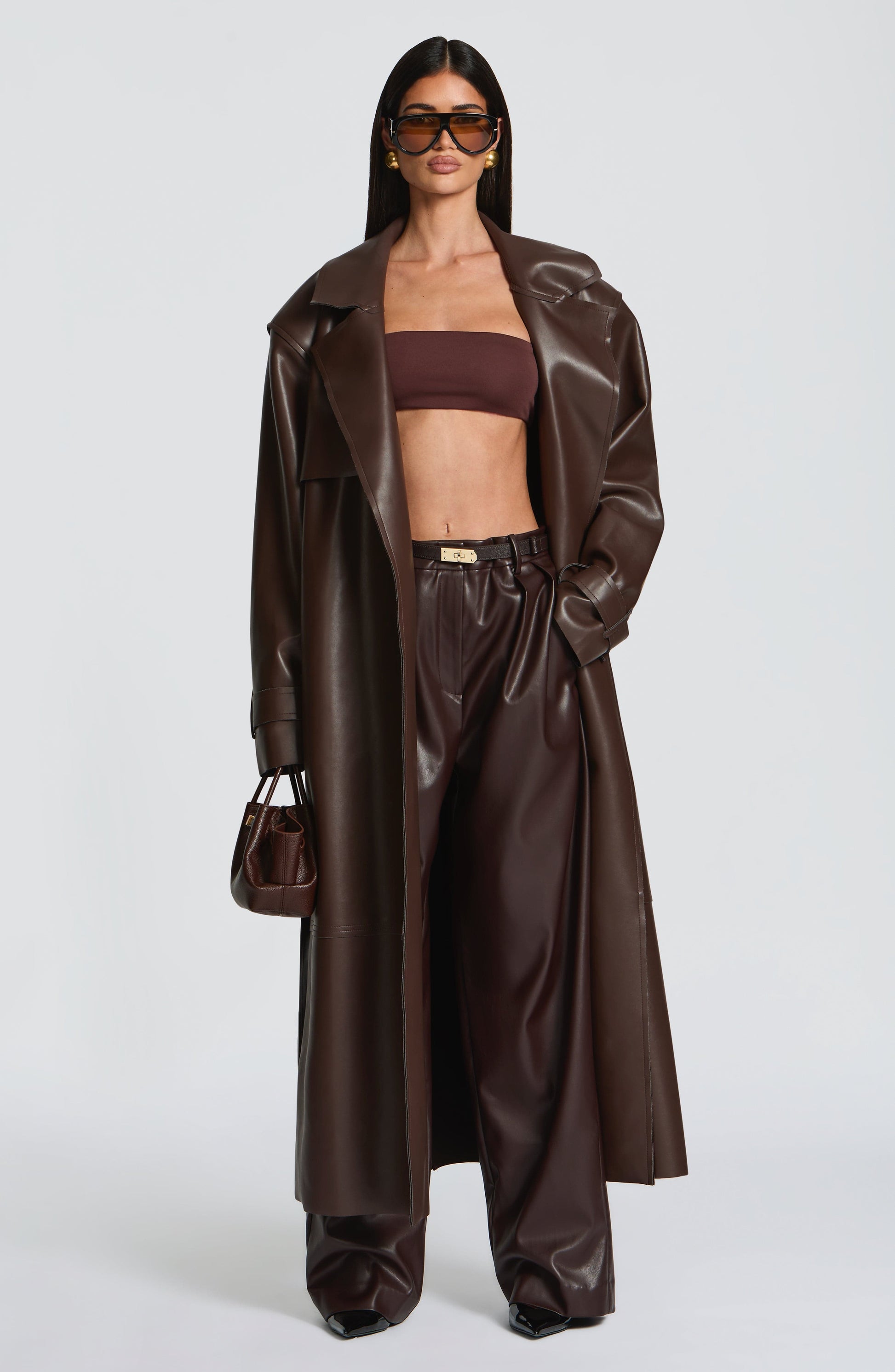 Bridget Trench Coat - Šljiva Smeđa
