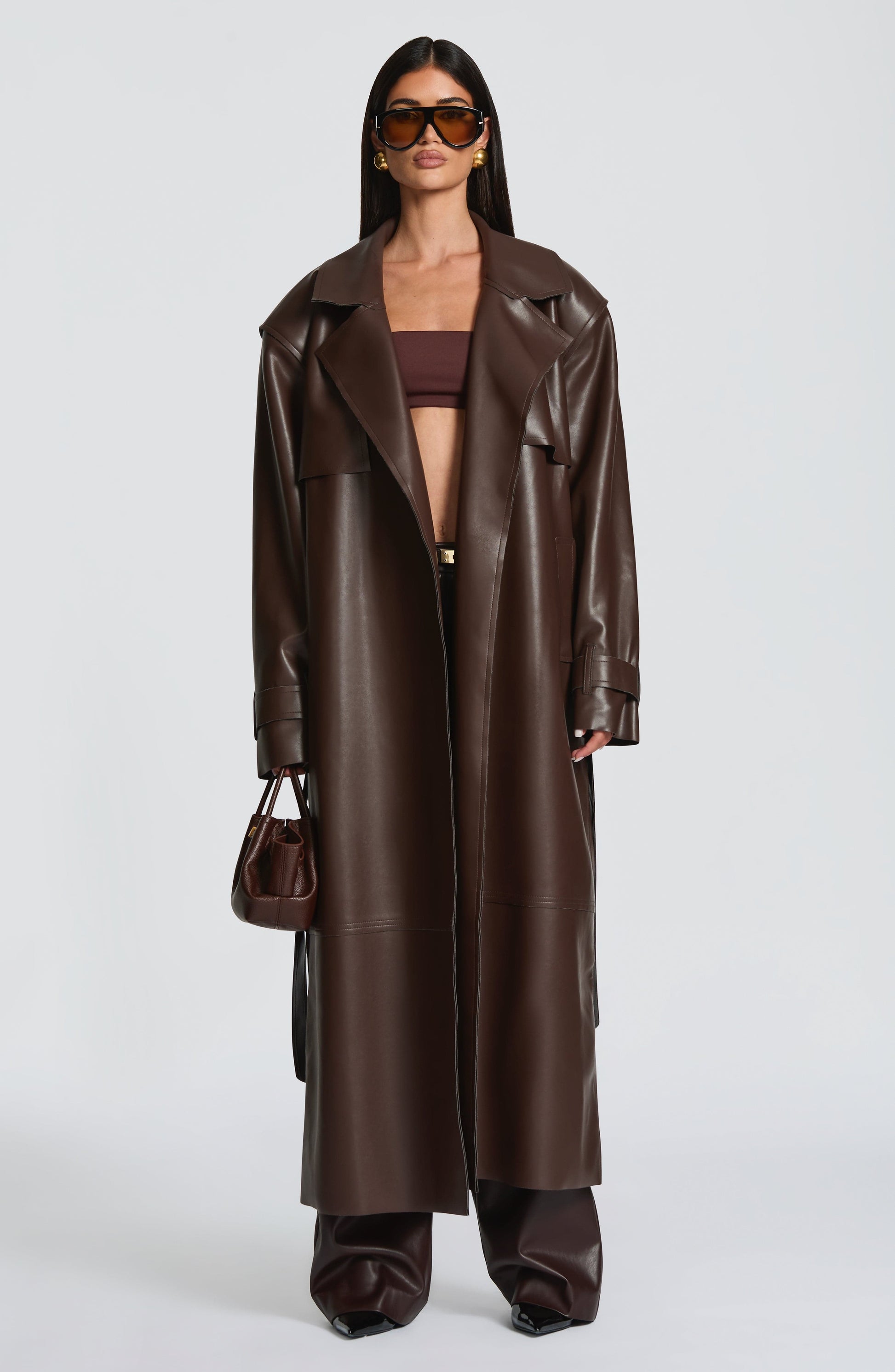 Bridget Trench Coat - Šljiva Smeđa