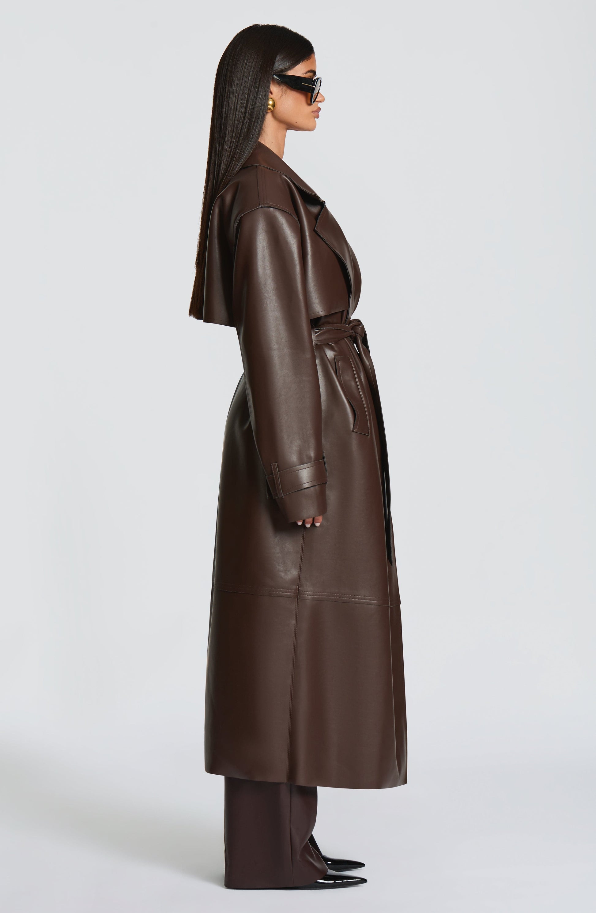 Bridget Trench Coat - Šljiva Smeđa