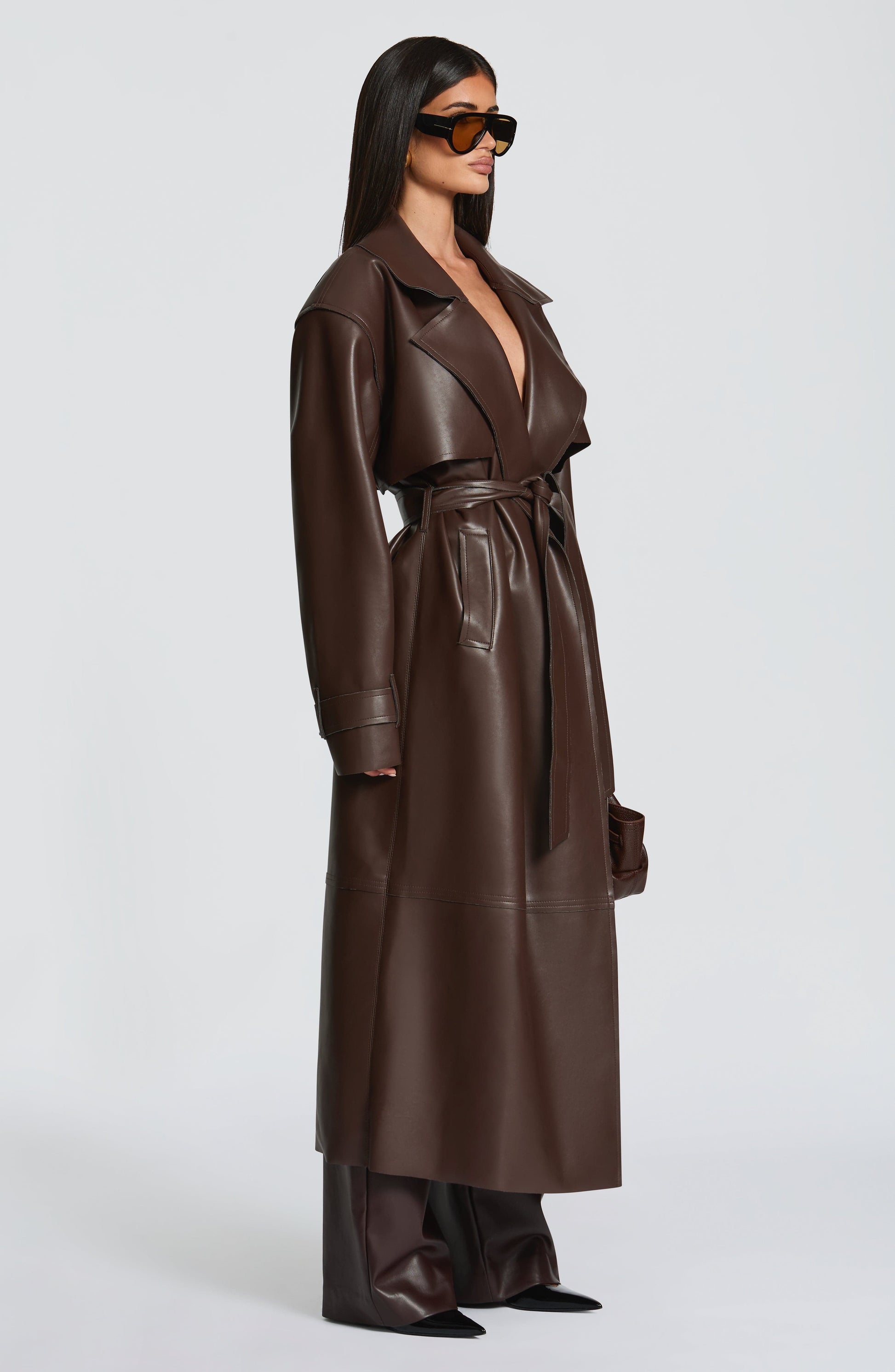 Bridget Trench Coat - Šljiva Smeđa