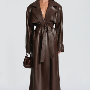 Bridget Trench Coat - Šljiva Smeđa