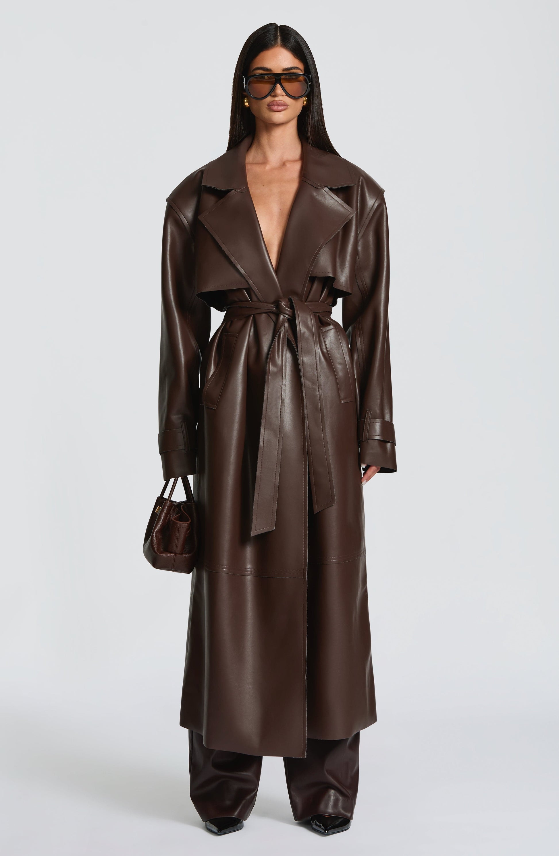 Bridget Trench Coat - Šljiva Smeđa