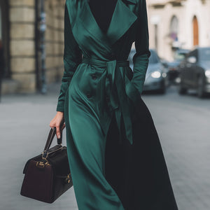 Emerald Satin Double Coat