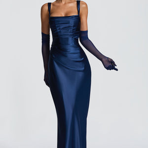 Calanthe Maxi Haljina - Mornarska