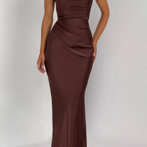 Calanthe Maxi Haljina - Šljiva Smeđa