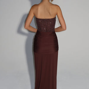 Carina Maxi Haljina - Šljiva Smeđa