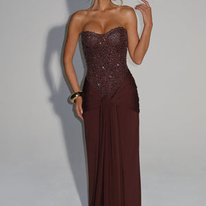 Carina Maxi Haljina - Šljiva Smeđa