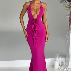 Constantina Maxi Haljina - Vruća Roza