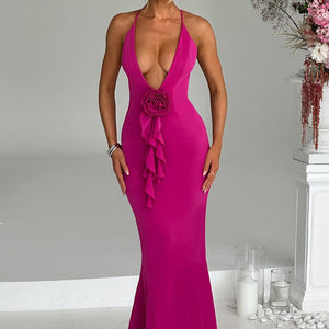 Constantina Maxi Haljina - Vruća Roza