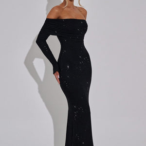 Ciparska Maxi Haljina - Crna