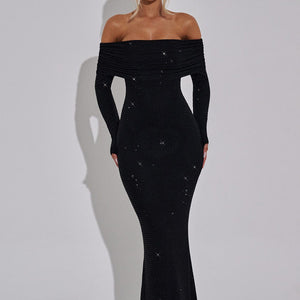 Ciparska Maxi Haljina - Crna