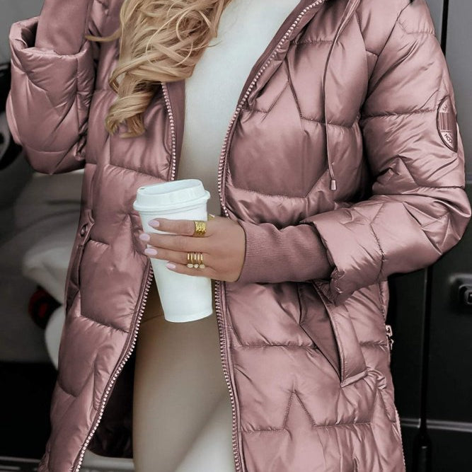 Lina | Duga, topla jakna s velikom kapuljačom