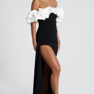 Elsie Maxi Haljina - Crna/Bijela