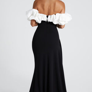 Elsie Maxi Haljina - Crna/Bijela