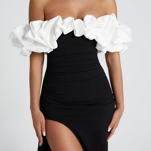 Elsie Maxi Haljina - Crna/Bijela