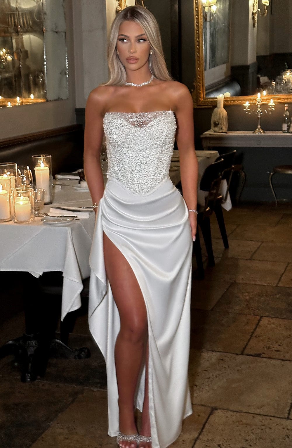 Emrielle Maxi Haljina - Krem