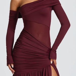 Ettalie Maxi Haljina - Cherry Lacquer