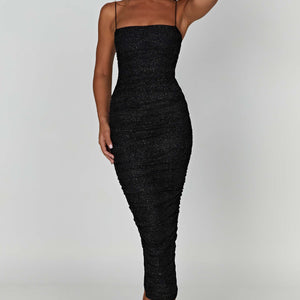 Gracie Maxi Haljina - Crna Sjajna