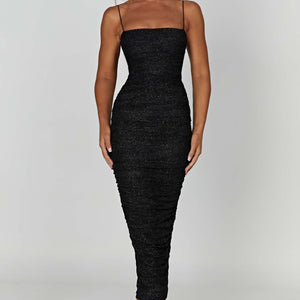 Gracie Maxi Haljina - Crna Sjajna