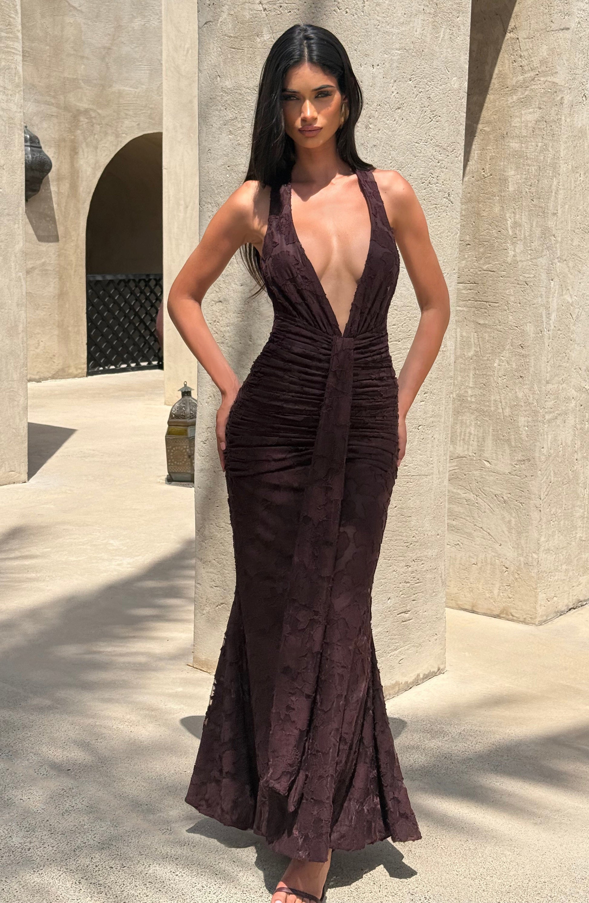 Guinevere Maxi Haljina - Šljiva Smeđa