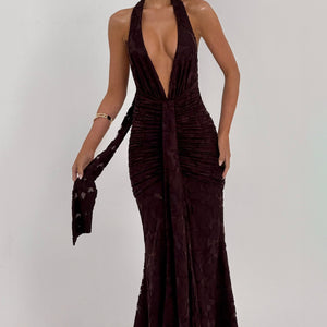 Guinevere Maxi Haljina - Šljiva Smeđa