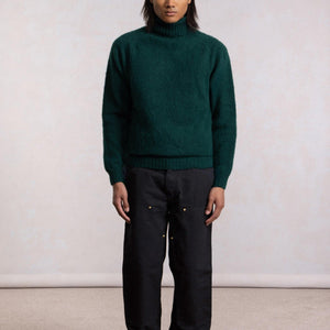 Tamnozelena vuna pulover