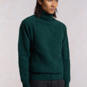 Tamnozelena vuna pulover