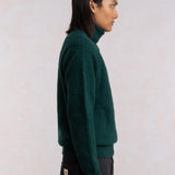 Tmavě zelený vlněný svetr