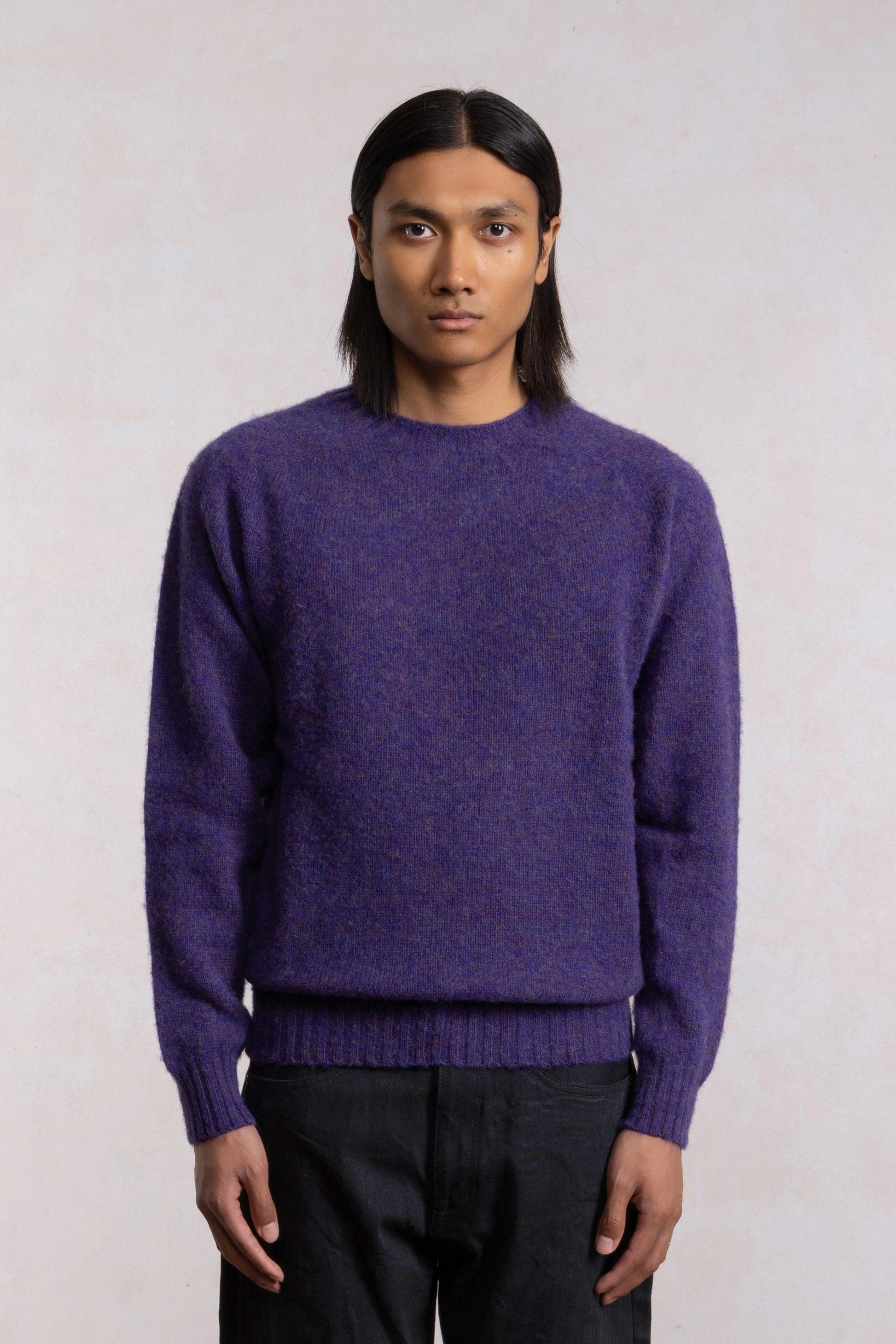 Pulover Shaggy Dog od vune - Ljubičasti