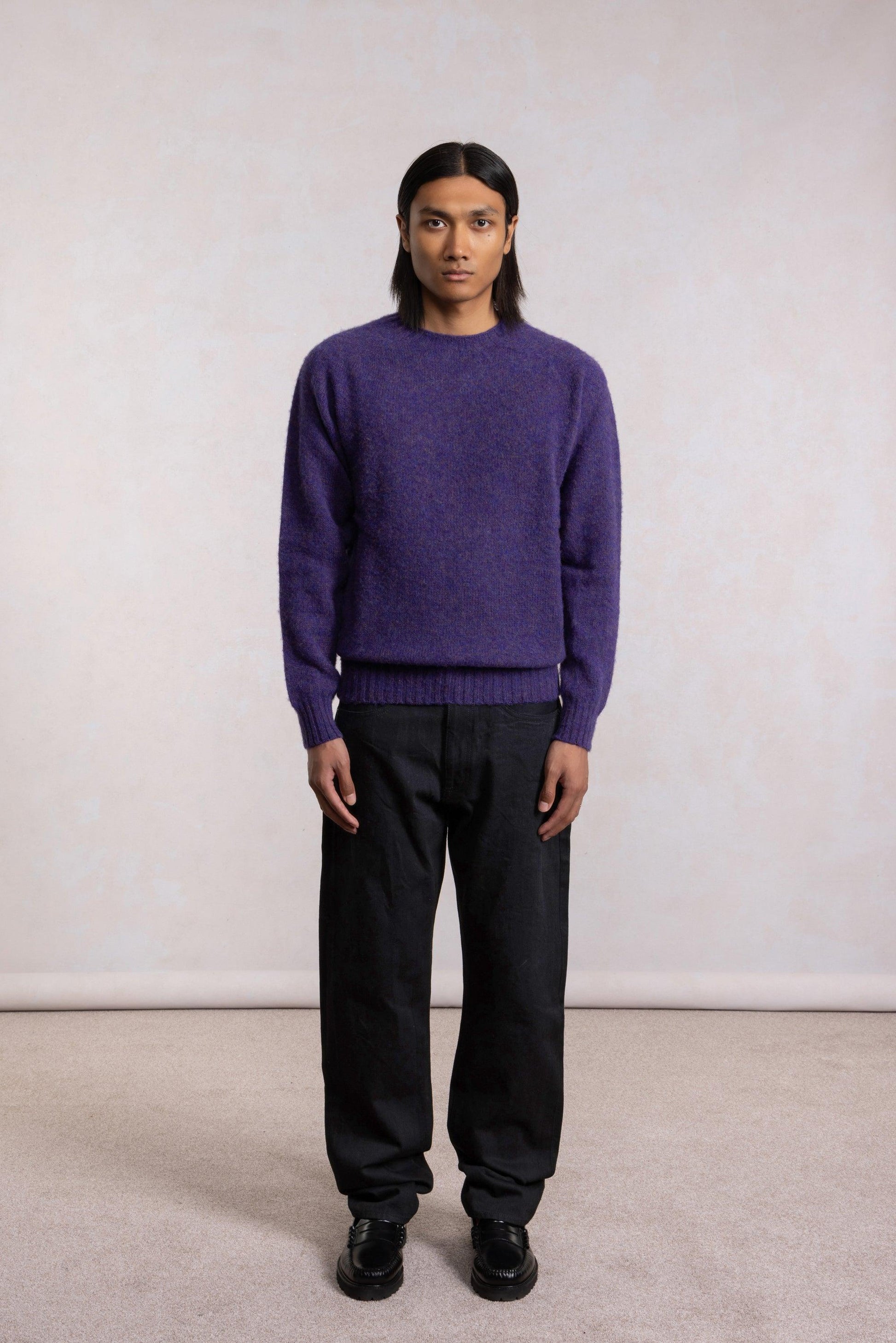 Pulover Shaggy Dog od vune - Ljubičasti