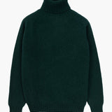 Tmavě zelený vlněný svetr
