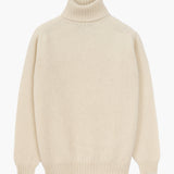 Krémový svetr s límečkem