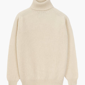 Krem pulover ovratnikom
