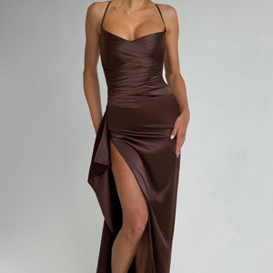 Helen Maxi Haljina - Šljivasto Smeđa