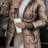 Lina | Duga, topla jakna s velikom kapuljačom