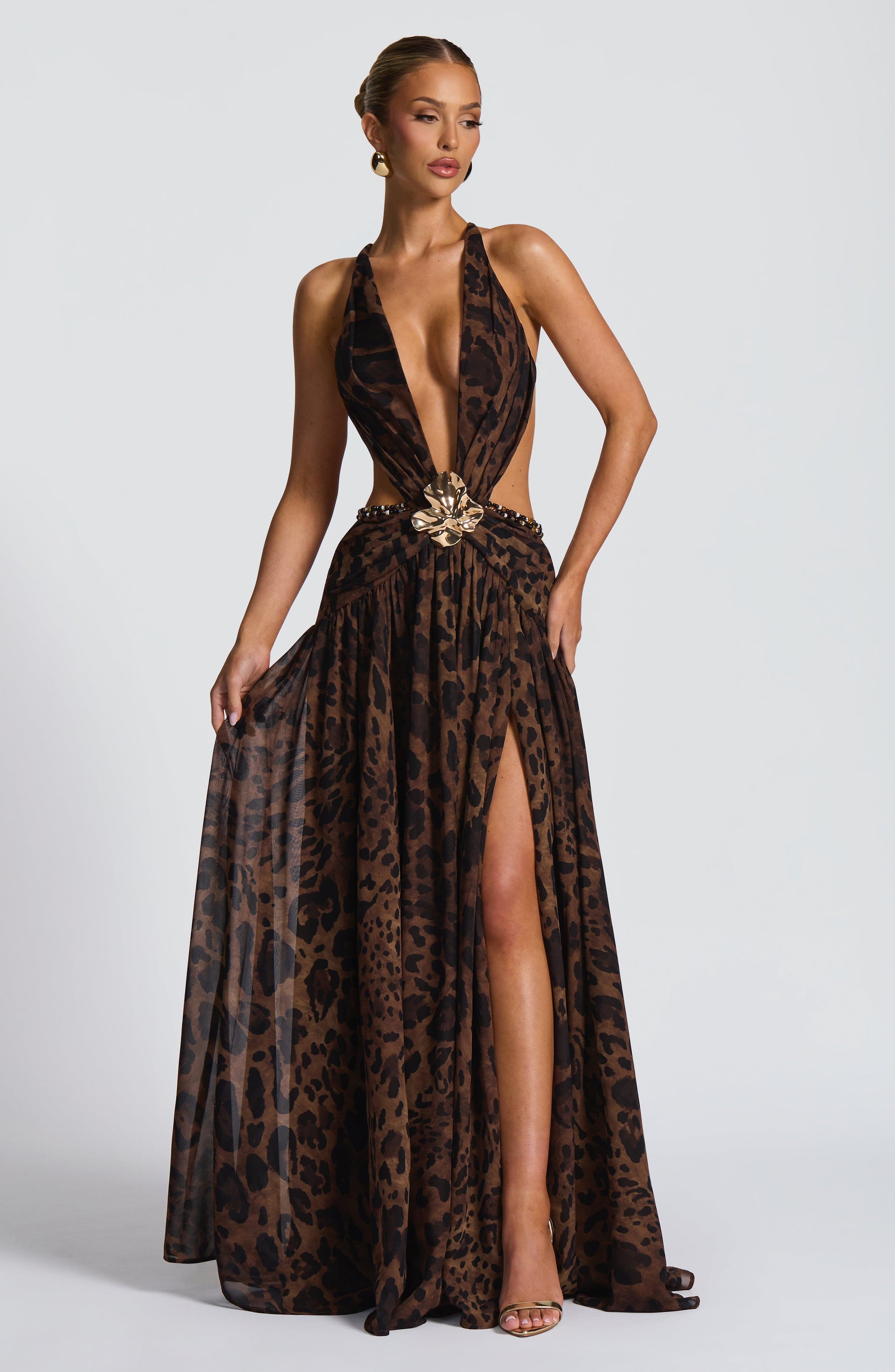 Indianna Maxi Haljina - Print s Leopardom