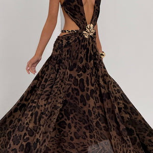 Indianna Maxi Haljina - Print s Leopardom