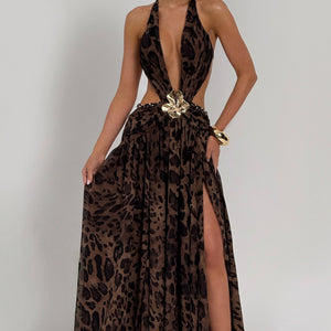 Indianna Maxi Haljina - Print s Leopardom