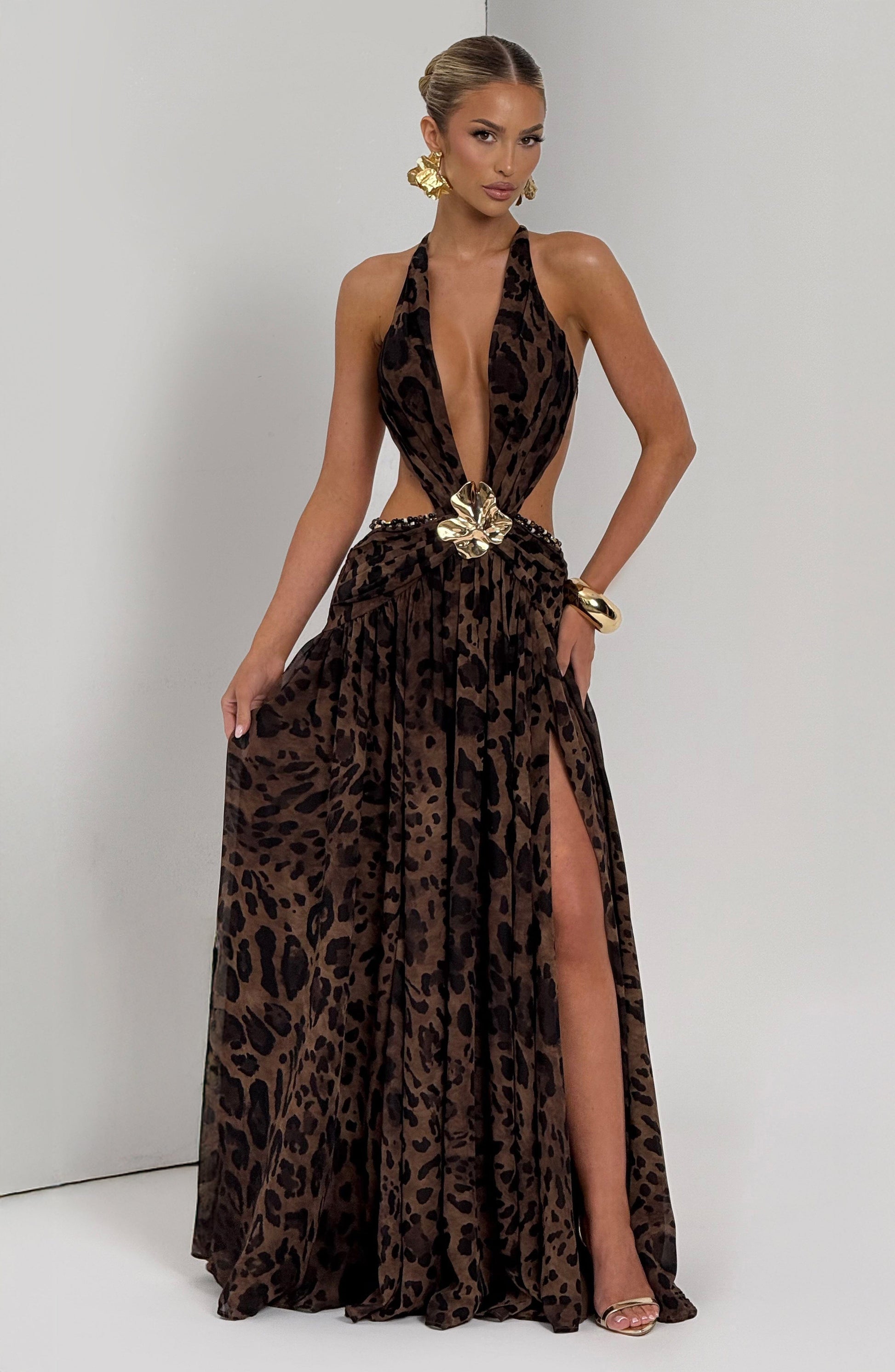 Indianna Maxi Haljina - Print s Leopardom