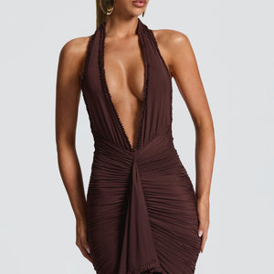 Janessa Maxi Haljina - Šljivasto smeđa