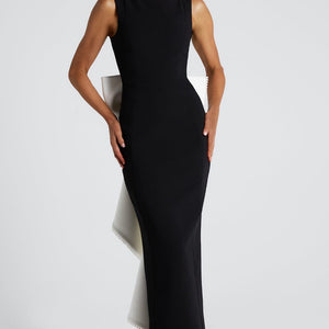 Lana Midaxi Haljina - Crna/Bijela