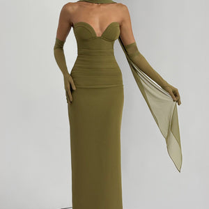 Lindsey Maxi Haljina - Tamno Maslinasta