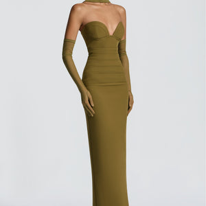 Lindsey Maxi Haljina - Tamno Maslinasta