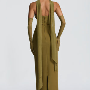 Lindsey Maxi Haljina - Tamno Maslinasta