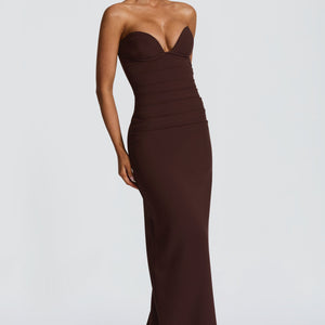 Lindsey Maxi Haljina - Šljivasto Smeđa